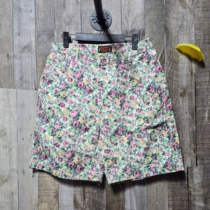 Cactus Vintage 90s Floral Multicolor Mom Shorts